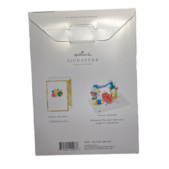 NEW Hallmark Signature Paper Wonder Lot of 2 Pop-Up 3D Fun Happy Birthday Cards - Picture 8 of 9